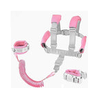 Toddler Harness Leash, 2-in-1 Anti Lost Leash with Safety Lock & Adjustable Wrist Link, 6.6ft Rein for Kids 1-3 Years, Baby Security Harness for Crowded Places, Travel, Shopping (Pink)