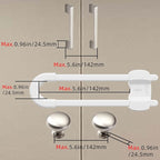 (10 pack white) 4 button Cabinet Locks, U-Shaped Proofing Drawers Safety Child Locks Adjustable, for Wardrobe,Kitchen,Bathroom,Drawer,Fridge,Cupboard Doors Knobs & Handles