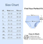 Battewa Quick Dry Incontinence Underwear for Women High Waisted Leak Proof Panties Washable Postpartum Bladder Control Cotton Briefs (Multicolor, Middle, 5 pack)