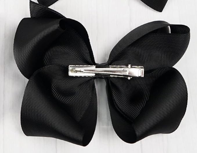 CÉLLOT Big Bows for Girls 40 PCS Grosgrain Ribbon Boutique 6 Inch Hair Bow Alligator Clips For Girls Teens Toddlers Kids in Pairs