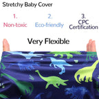Baby Car Seat Cover, Multi- use Nursing Cover for Breastfeeding, Carseat Cover Boys, Dinosaur Baby Shower Stuff for Newborn, Soft Breathable