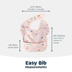 Tiny Twinkle Mess-Proof Baby Bib - Waterproof Bib for Baby Girl - Machine Washable - Adjustable Closure - PVC, BPA, & Phthalate Free - Great for Travel - Baby Food Bibs (3 Pack, Unicorn Set)