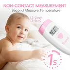 Non-Touch Forehead Thermometer, Digital Infrared Thermometer 2 in 1 for Adult and Kids Baby Thermometer with Fever Alarm