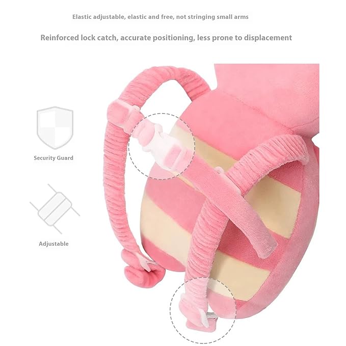 Baby Walker Head Protector Backpack Wear,Toddler Adjustable Baby Head Protection Backpack for Safety Baby Learning Walking Crawling (Rabbit A)