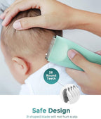 Baby Hair Clippers, Quiet & Dual-Mode Hair Cutting for 0-12, Waterproof Rechargeable & Cordless Hair Trimmer for Infant Toddler & Kids