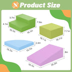 6-Piece Foam Climbing Blocks for Toddlers: Baby Foam Climbing Gym PU Leather Colorful Indoor Toy Building Blocks