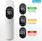 Thermometer for Adult and Kid, Ear and Forehead Thermometer - Fever Alarm, 1 S Reading, Mute Function, ℉/℃ Swichable, 40 Readings Memory, Magnetic Cover, LED Probe Light, HD LED Screen