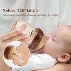 Thyseed PPSU Natural Anti-Colic Baby Bottles | Newborn Breast Like Nursing Bottle for Breastfed Babies with Nipple(3-7 Months),8oz,1pack