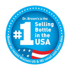 Dr. Brown’s Natural Flow® Anti-Colic Options+™ Narrow Baby Bottles 4 oz/120 mL, with Level 1 Slow Flow Nipple, 3 Pack, 0m+ Blue