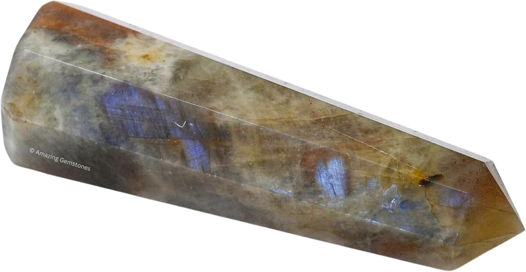 Amazing Gemstone Sun Moonstone Crystal Towers - Natural Healing Crystal Point Obelisk for Reiki Healing and Crystal Grid (2" to 3" Inch)