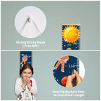Baby Growth Chart for Wall - Outer Space Height Chart for Kids Nursery Decor Wall Hanging Measurement Ruler Toddlers Kids Room Decor Birthday Christmas Gifts for Boys and Girls 79"X7.9" (Planets)