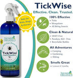 3 Moms Organics TickWise | 16oz Extra Strength, DEET- Free, Tick and Insect Repellent | Plant Based Essential Oils and All Natural Ingredients | Safe for Kids, Adults, Dogs and Horses