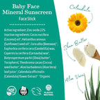 Earth Mama Baby Face Mineral Sunscreen Stick SPF 40 | Non-Nano Zinc, Natural Water Resistant Sun Cream for Babies, Kids & Adults 0.74-Ounce, 3-Pack