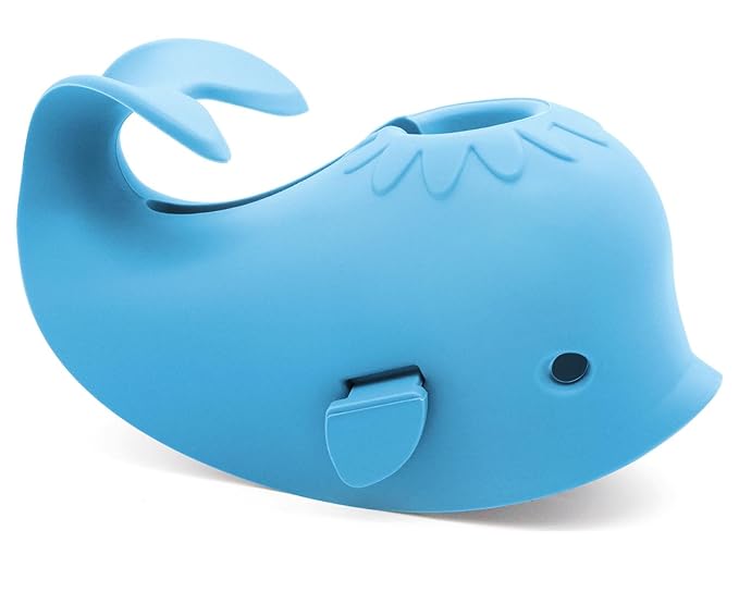 Baby Bathtub Faucet Cover, Baby Safety Protection Silicone Toys, Bath Spout Cover Baby Bathtub, Faucet Cover Baby Bathtub Silicone Whale for Kids, Toddler, Infant, Gifts for Children