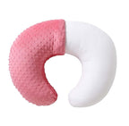 Nursing Pillow and Positioner, Breastfeeding, Bottle Feeding, Baby Sitting Support with Removable Ultra Soft Cover, Tummy Time Support for Baby Boys and Girls (StrawberryRed)