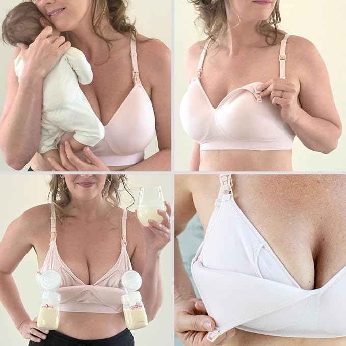 Supermom Hands Free Pumping and Nursing Bra - Hands Free Nursing Bra for Pumping - Breastfeeding Bras for Women