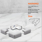 Roving Cove Slimfit Corner Edge Protector for Baby Proofing (Small 15ft Edges 4 Corners), Furniture Safety Bumper Guard, Soft NBR Rubber Foam, 3M Adhesive, Stone Grey