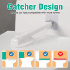 Baby Toilet Safety Locks (1 Pack)| Childproof Toilet Seat Lock | Baby Safety Products | Baby Proofing Kit | Prevents Toddlers from Opening Toilet Lids | 3M Adhesive and Tool-Free Installation（White）