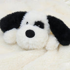 Puppy Baby Security Blanket for Toddler Infant Newborn Boys and Girls Soft Lovey Plush Fabric and Satin Backing, Black 13.5 Inch