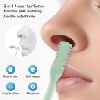 5Pcs 2-in-1 Nasal Hair Cutter, Double Sided Nose Hair Cutter, Portable 360° Rotating Manual Nose Hair Trimmer for Men and Women, Colorful