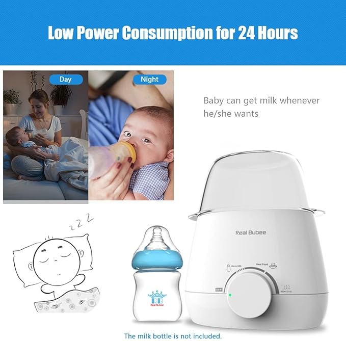 Multifunctional Baby Double Bottles Milk Water Warmer Baby Food Heater Steam Sterilizer 5-Minute Fast Warming Precise Temperature Control Auto Power Off