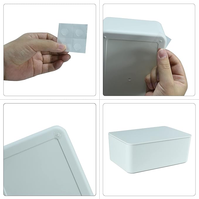 Diaper Wipes Dispenser, Baby Wipes Case, Baby Wipe Holder Keeps Diaper Wipes Fresh, Wipe Container with Non-Slip Feet (White)