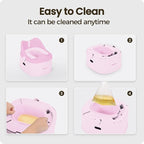 3 in 1 Potty Training Toilet, Toddler Potty Training Seat, Baby Potty Trainning Step Stool, Potty Trainer for Boys and Girls, Pink
