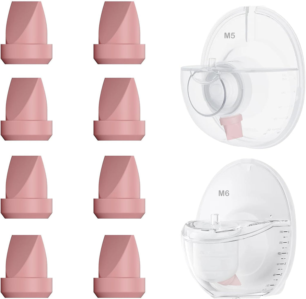 8PC Duckbill Valves for Momcozy M6/M5/V1/V1 Pro/V2/V2 Pro Breast Pump, Replace for Momcozy Pump Parts Valve,Breastfeeding Essentials, Not Original Parts, 8PC Red Valves