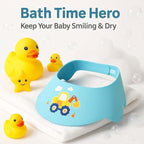 Baby Shower Cap Shield - Adjustable Waterproof Shower Visor for Kids, Soft Baby Hair Washing Shield with Ear Protection, Perfect for Toddlers & Children (Excavator)