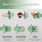 Haakaa Silicone Baby Spoons Self Feeding 6 Months – Baby Utensils with Anti-Choke Astronaut Handle, Easy-Grip, Gum-Friendly, Durable & Safe – Baby Spoons for BLW & First Stage Feeding