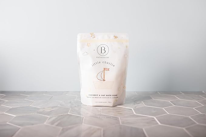 Bathorium Little Charlie Bath Soak, Nourishing Soak for Babies, Made with Colloidal Oat, Chamomile & Coconut, Moisturizes & Soothes Delicate Skin, 26 oz
