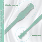 Womens Nose Hair Trimmer, 2 in 1 Dual-Ended Nasal Hair Cutter, Safe Round Tip Nose Trimmer Women, Washable Stainless Steel Blades, Painless Hair Removal Tool, 3 Pcs