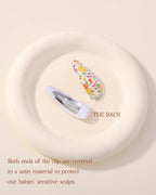 40 Pcs 2.2 In Baby Hair Clips for Girls Handmade Floral Print Snap Toddler Hair Accessories for Girls Baby Toddlers Kids Teens