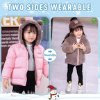 Infant Baby Winter Coat Bear Hooded Jacket Warm Fleece Snowsuit Windproof Outerwear for Toddler Boy Girl 9M-4T