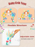 Pau1Hami1ton Baby Stroller Arch Toys, Car Seat Toys,Bouncer Toy Bar/Mobile for Bassinet,Adjustable Baby Hanging Toys Fit for Crib Bed,Stroller,Car Seat.S-19(Crab)