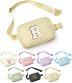 YOOLIFE Initial Belt Bag - Crossbody Fanny Pack for Women - Khaki Monogrammed Everywhere Bag