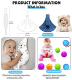 Baby Sling Carrier Adjustable Baby Sling 2025 Upgraded Toddler Sling Comfortable Baby Wrap Carriers Ergonomic-Designed, Travel Friendly Carrying 10-45 Lbs Blue