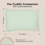 Toddler Pillow with Pillowcase - 13x18 My Little Cuddly Pillow, Viscose Derived From Bamboo Nursery Toddler Pillows for Sleeping,Kids Pillow,Small Travel Pillows,Mini Toddler Bed Pillow (Sage)