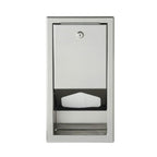Foundations Wall Mounted Paper Liner Dispenser for Baby Changing Stations in Commercial Restrooms, Easy to Install, Meets All Safety Standards in USA, Canada & Europe (Stainless Steel)