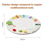 Montessori Baby Play Mat for Early Learning, Tummy Time Playmat, Activity Mat with 5 Development Zones, for Motor Skills & Sensory Development, Baby Essentials Gift