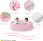 47.2"x 13.8" Foam Ball Pit, Large Ball Pits for Toddlers, Soft Round Playpen Ball Pool for Kids, Ideal Gift for Child Indoor and Outdoor Game, Pink(Balls not Included)