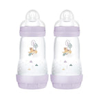 MAM Easy Start Anti-Colic Baby Bottle 9 oz, Medium Flow, Breastfeeding-Like Silicone Nipple Bottle, Reduces Colic, Gas, & Reflux, Easy-to-Clean, BPA-Free, Vented Baby Bottles for Newborns, 2+ Months