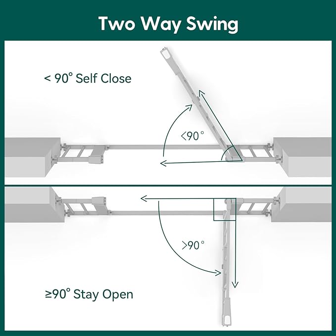 Babelio Baby Gate with Adjustable Cat Door,29-43" Auto Close Durable Pet Door for Stairs,Doorways and House, Pressure Mounted,Easy Install,Effortless Walk Thru,Gray
