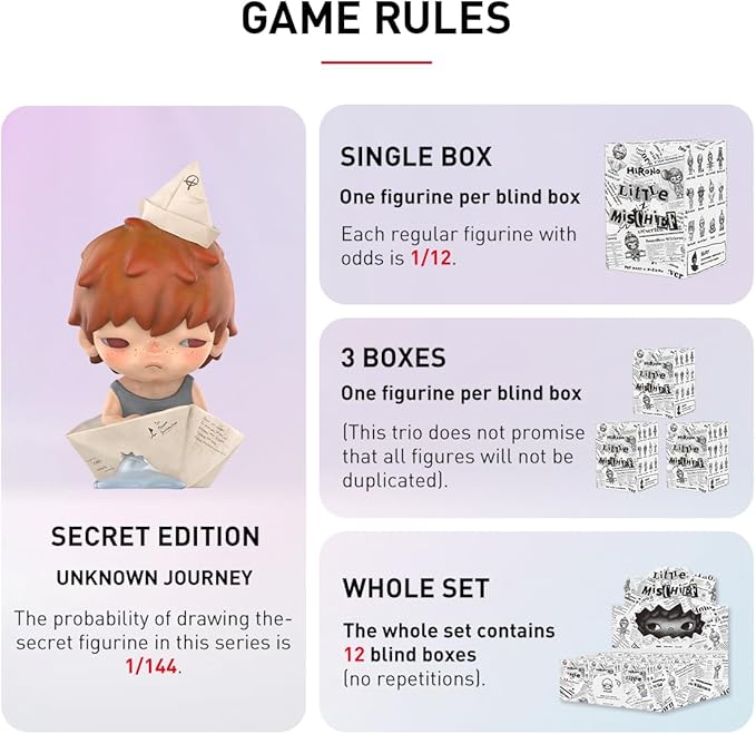 POP MART HIRONO Little Mischief Series, 12PCs Hirono Blind Box Figures, Random Design Action Figures Collectible Toys Home Decorations, Holiday Birthday Gifts for Girls and Boys, Whole Set