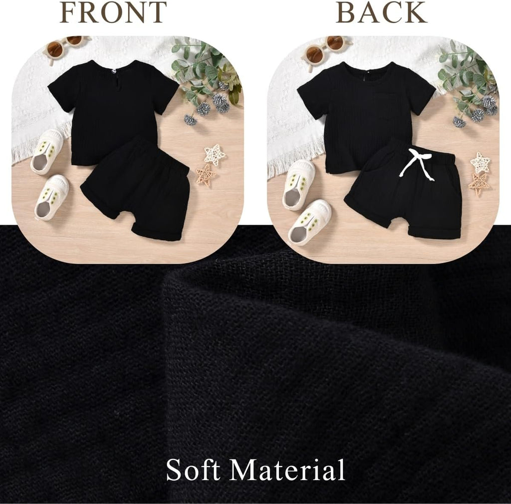 Gender Neutral Baby Linen Summer Outfit