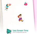 Whimsical Sticker Book Activity for Kids, Into The Forest by Cupkin, Toddler Airplane Travel Essentials, 500+ Stickers for Kids 12 Scenes + Coloring Book Pages, Crafts Ages 2-8