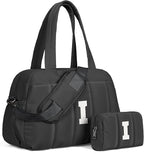 Women Duffle Bag with Initial, Personal Item Travel Bags，Gym Bag with Wet Pocket，Lightweight Travel Bags Personalized Tote with Makeup Pouch, Birthday Gifts for 13 14 15 16 17 Year Old Girls