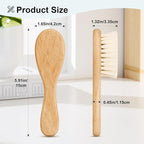 Baby Hair Brush, Wooden Baby Hair Brush for Newborns & Toddlers, Super Soft Goat Bristles Hair Brush, Toddler Hair Brush,Ideal for Cradle Cap (2PCS)
