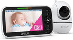 Baby Monitor with Camera and Audio- Video Baby Monitor with 960ft Long Range, Remote Pan-Tilt-Zoom, Night Vision, Temperature Sensor, 2-Way Talk, 8 Lullabies, 30-Hour Battery & No WiFi