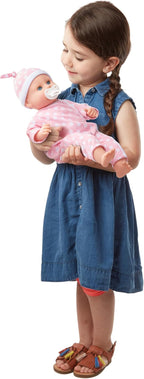 Melissa & Doug Mine to Love Twins Luke & Lucy 15” Light Skin-Tone Boy and Girl Baby Dolls with Rompers, Caps, Pacifiers - Twin Baby Dolls, First Baby Dolls for Toddlers 18 Months and Up